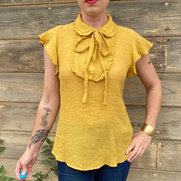 Sweet Wanderer | tie front ruffle sleeve top - Picture 8 of 10